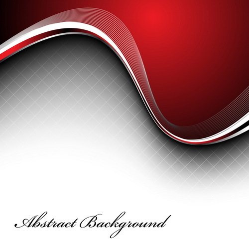 Wavy abstract red background vector