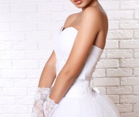 Wear Wedding dress beautiful bride Stock Photo 01