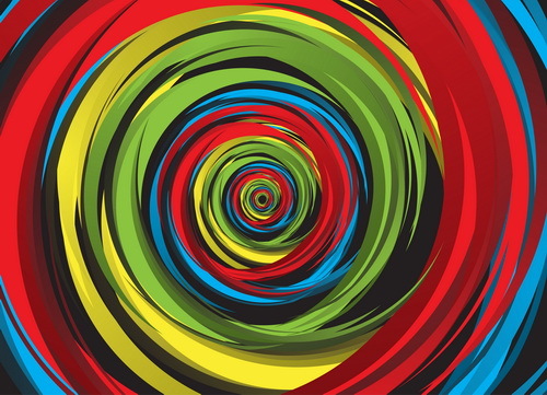 Whirl paint abstract background vector