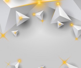 White triangle background with star light vector