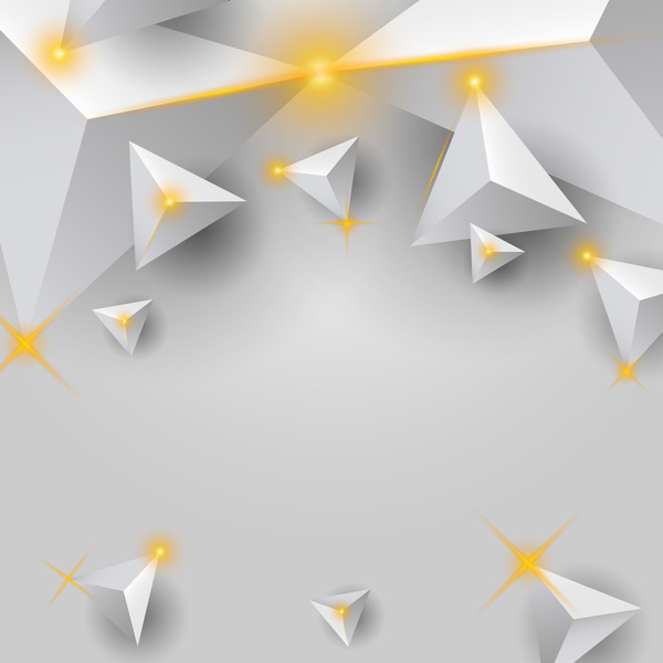 White triangle background with star light vector