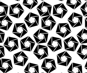 White with black geometry vector seamless pattern 02