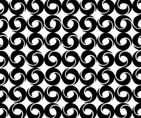 White with black geometry vector seamless pattern 04