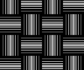 White with black geometry vector seamless pattern 05