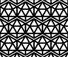 White with black geometry vector seamless pattern 09