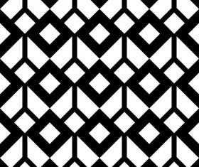 White with black geometry vector seamless pattern 10