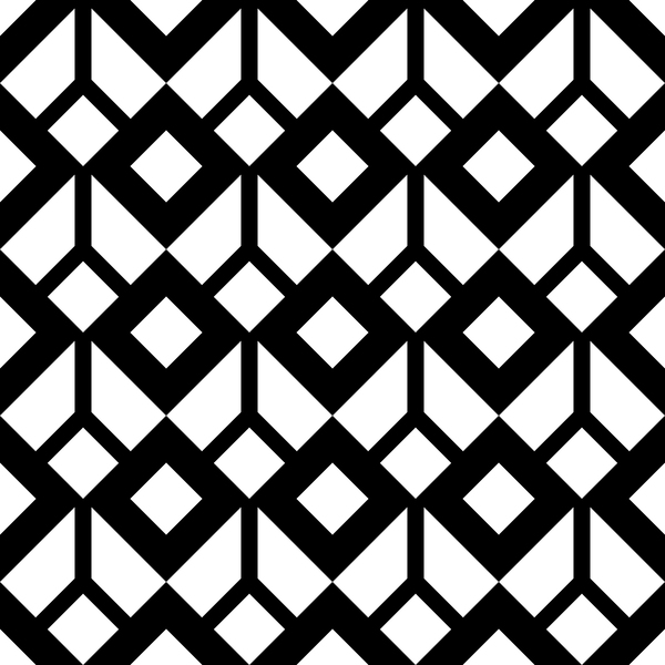 White with black geometry vector seamless pattern 10