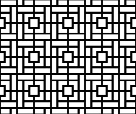 White with black geometry vector seamless pattern 11