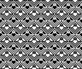 White with black geometry vector seamless pattern 12