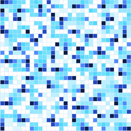 White with blue mosaic background vector