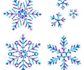 Winter snowflake illustration vectors set