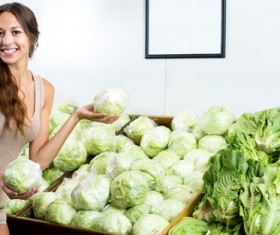 Woman buying vegetables Stock Photo 03