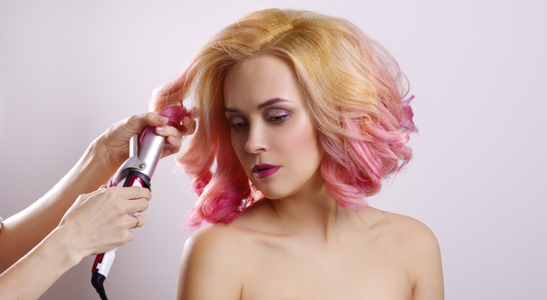 Woman perming in the beauty salon Stock Photo 05