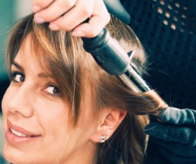 Woman perming in the beauty salon Stock Photo 06