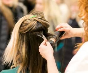 Woman perming in the beauty salon Stock Photo 08