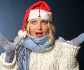 Woman with astonished expression Stock Photo