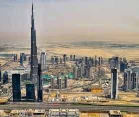 Worlds tallest building Burj Dubai Stock Photo
