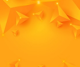 Yellow triangle background with star light vector 01