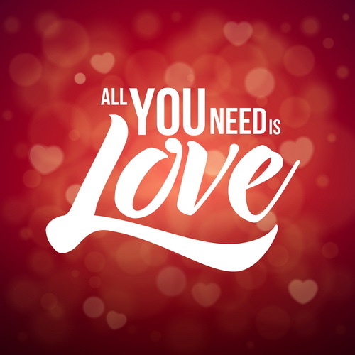 You Need Is Love Valentine background vector free download