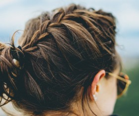 Young girl with beautiful hairstyle Stock Photo