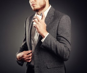 Young man spraying perfume Stock Photo 03