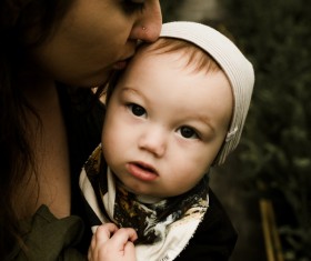 affection of mother and baby Stock Photo