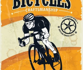 bicycles vintage poster vector