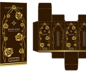 brown package box template vector 01