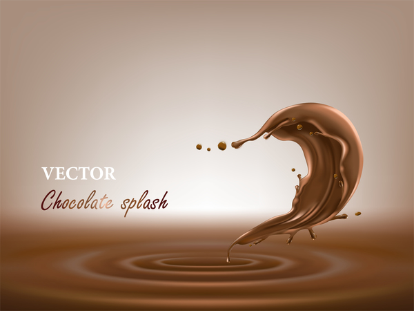 chocolate splash vector background