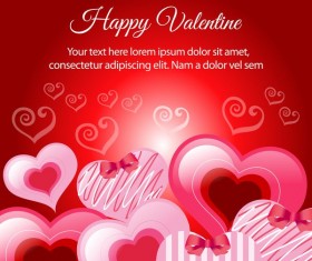 happy valentine various heart vector