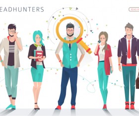 headhunters business template vector 01