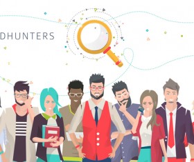 headhunters business template vector 02