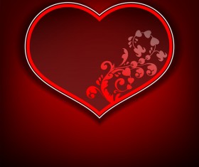 heart frame with valentine decor vector