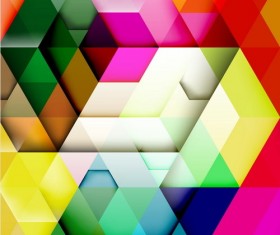 hexagon colorful abstract backgrounds vectors 01