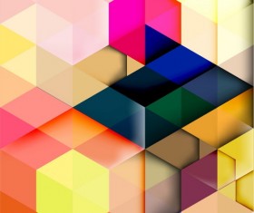 hexagon colorful abstract backgrounds vectors 02