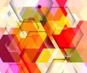 hexagon colorful abstract backgrounds vectors 05