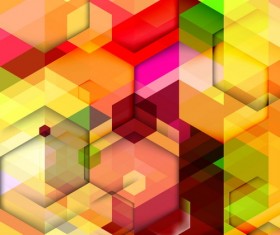 hexagon colorful abstract backgrounds vectors 06