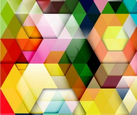 hexagon colorful abstract backgrounds vectors 09