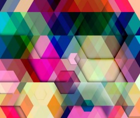 hexagon colorful abstract backgrounds vectors 10