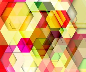 hexagon colorful abstract backgrounds vectors 11