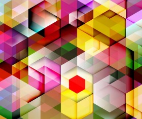 hexagon colorful abstract backgrounds vectors 12