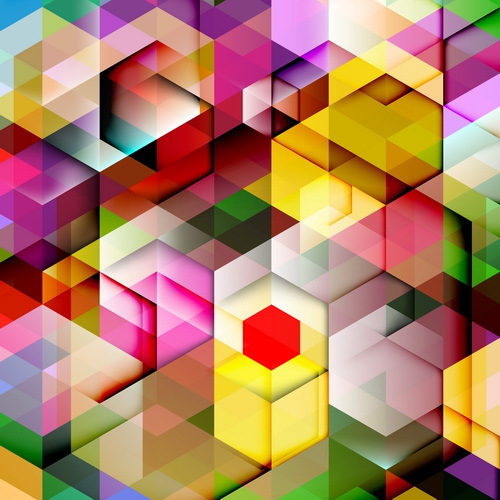 hexagon colorful abstract backgrounds vectors 12