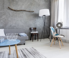 home interior in grey Stock Photo 04