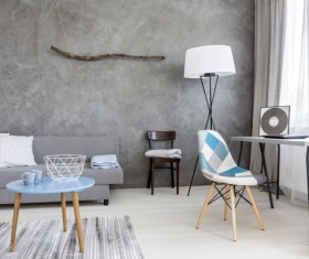 home interior in grey Stock Photo 05