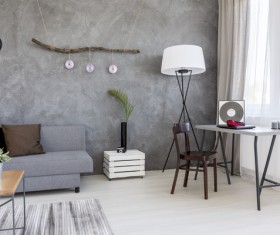 home interior in grey Stock Photo 06