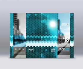 honeycomb business brochure cover vector