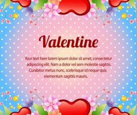 valentine card blue background vector