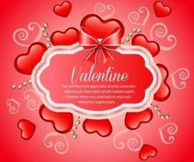 valentine heart shape card vector material