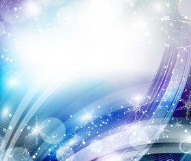 Abstract backgroun with shiny light and snowflake vector 02