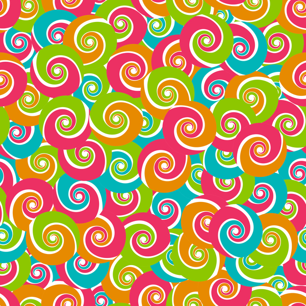 Abstract colored circles seamless pattern vector